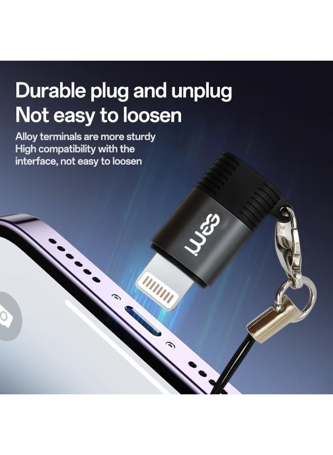 آیمی Type-C Female to iPhone Male Adapter IM-228 | USB-C to Lightning Converter for Charging & Data Sync | OTG Supported Mini Connector with Keychain | Compatible with iPhone & iPad Devices - Image 2